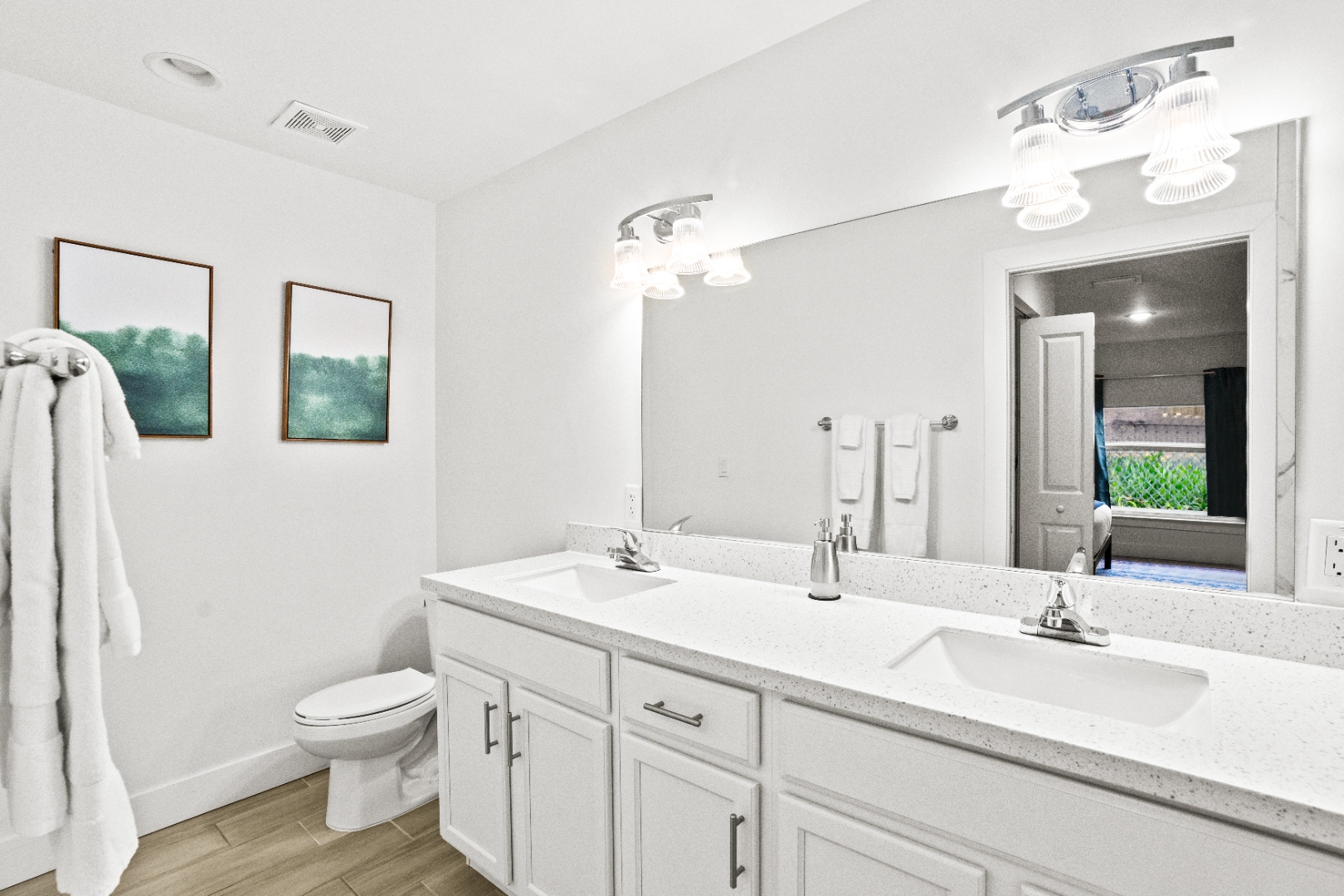 Master ensuite with double vanity